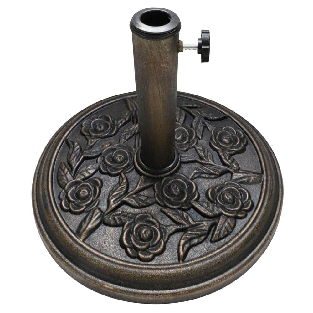 Resin Patio Umbrella Base in Brown