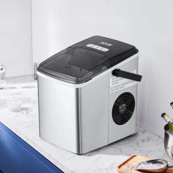 220V Stainless Commercial Ice Machine Portable Ice Cube Maker