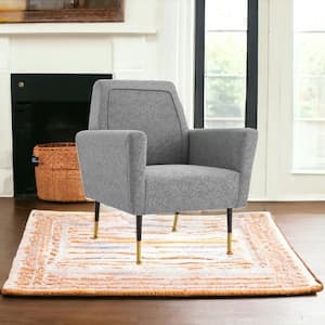 Amelia 36 in. Light Gray Linen Arm Chair