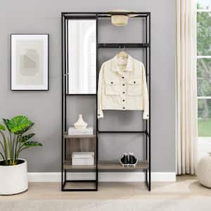 Walker Edison Wood and Metal Industrial Storage Hall Tree only .08: eDeal Info