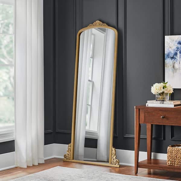 Home Decorators Collection Oversized Arched Vintage Style Gold Framed Full-Length Mirror (32 in. W x 71 in. H)