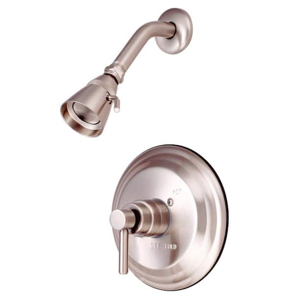 Kingston Brass Concord Single-Handle 1-Spray Shower Faucet in Brushed Nickel (Valve Included)