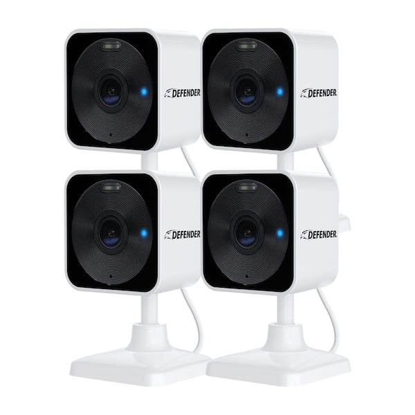 GO 2K AI POWERED Plug-in Power Indoor/Outdoor Home Security, Baby and Pet Security Camera, 4 Pack