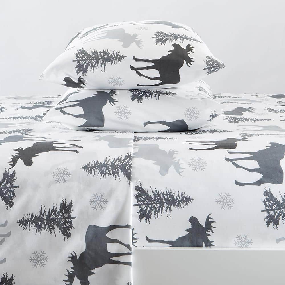 FRESHFOLDS 4-Piece Moose Microfiber King Wilderness Ultra-Soft