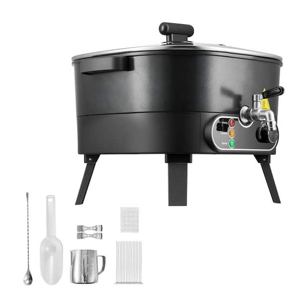 Wax Melter for Candle Making, 6.3 qt. Fast and Even Heating, with Easy Pour Spout and Temperature Control, Grooved Base