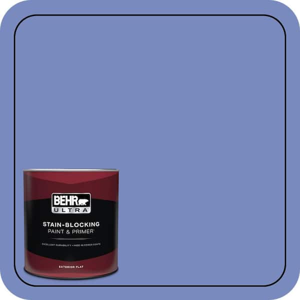 BEHR ULTRA 1 qt. #600B-5 Larkspur Bouquet Flat Exterior Paint & Primer