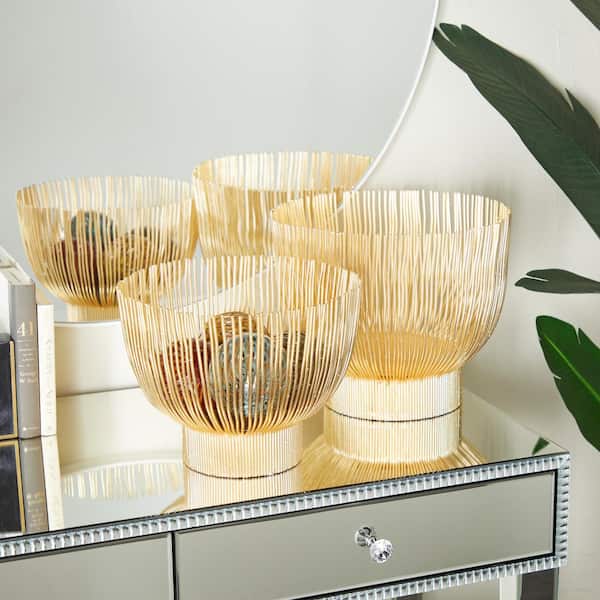 Gold Metal Decorative Bowl (Set of 2)