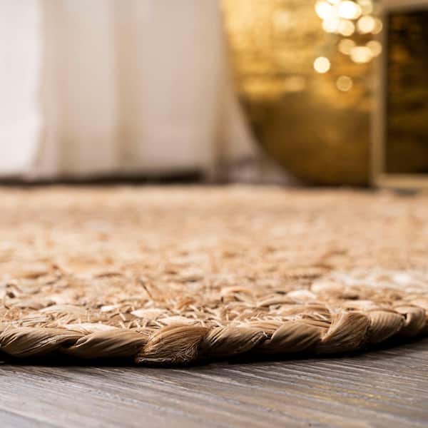 JONATHAN Y 7 ft. Round Natural Eden Round Natural Jute hippie