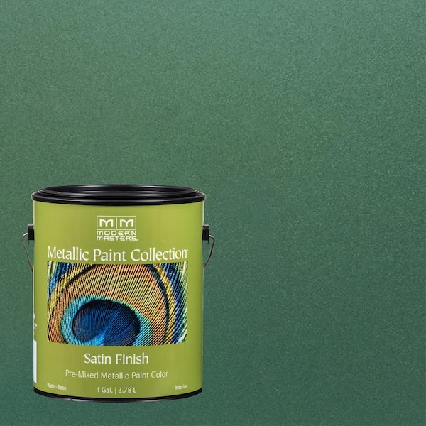 Modern Masters 1 gal. Hunter Green Water-Based Satin Metallic Interior Paint