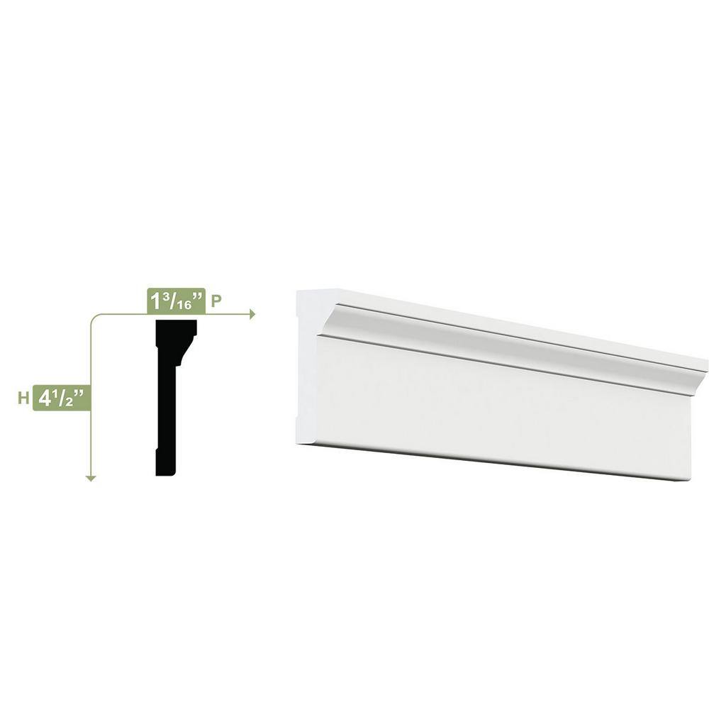 96'' White PVC Decorative Back Band Casing Moulding