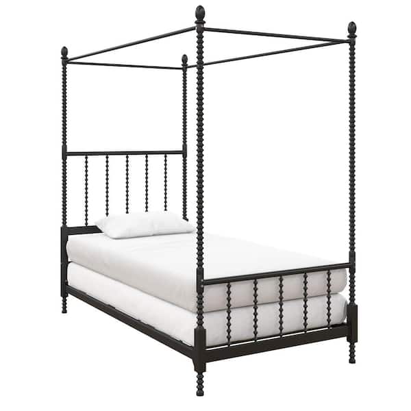 Dhp Emerson Black Metal Canopy Twin, Twin Xl Canopy Bed Frame