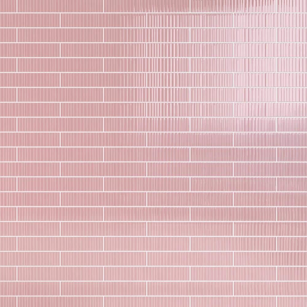 Nova Pink Blush Decor 1.97 in. x 11.81 in. Polished Ceramic Subway Tile Sample price history on PriceWatchPro