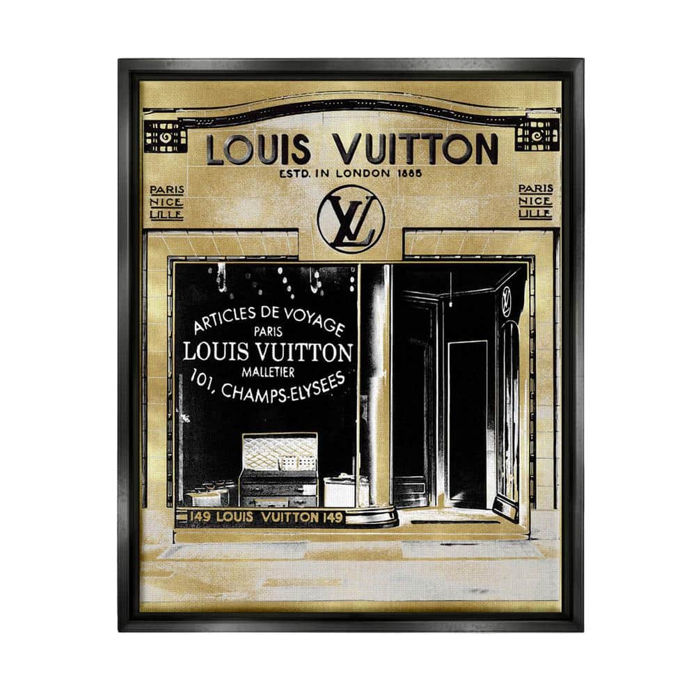 The Stupell Home Decor Collection Fashion Storefront French Glam  Architecture by Madeline Blake Floater Frame Architecture Wall Art Print 25  in. x 31