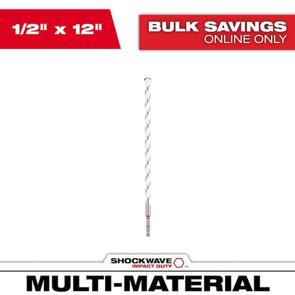 Milwaukee 1/2 in. x 12 in. SHOCKWAVE Impact Duty Carbide Multi-Material Drill Bit