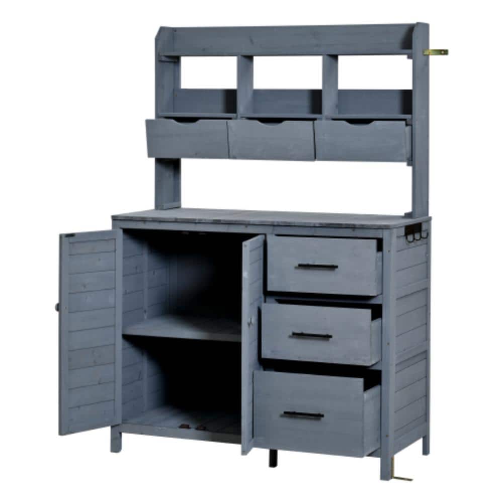 44.6 in. W x 65 in.H Gray Outdoor Potting Bench price history on PriceWatchPro