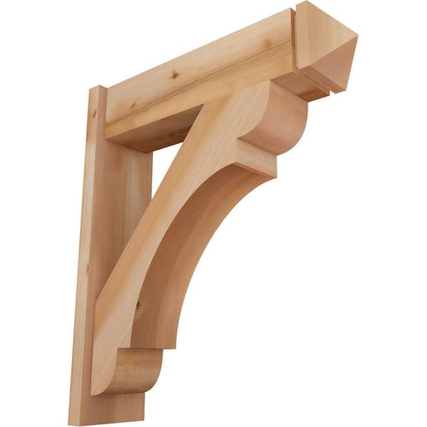 Ekena Millwork 8 in. x 32 in. x 28 in. Olympic Arts and Crafts Smooth Western Red Cedar Outlooker