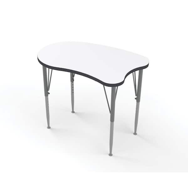 TOT MATE Versa Desk Curve Laminate Large Surface Height Adjustable Kids Desk Classroom Table (Midnight Velvet, 14-23 in. H)