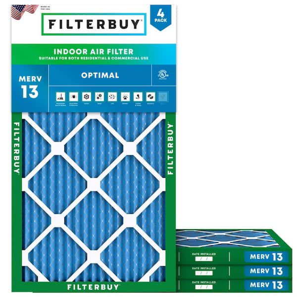 14 in. x 27 in. x 1 in. MERV 13 (FPR 10) Health Defense Pleated HVAC AC Furnace Air Filters Replacement (4-Pack)
