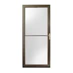 36 in. x 80 in. 3000 Series Terratone Right-Hand Self-Storing Easy Install Aluminum Storm Door with Brass Hardware