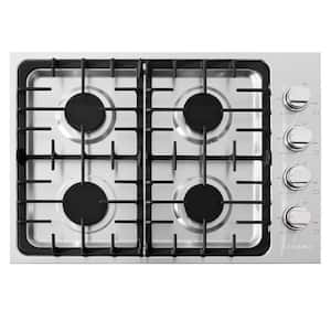 30 in. Gas Cooktop in Stainless Steel with 4 Italian Made Burners