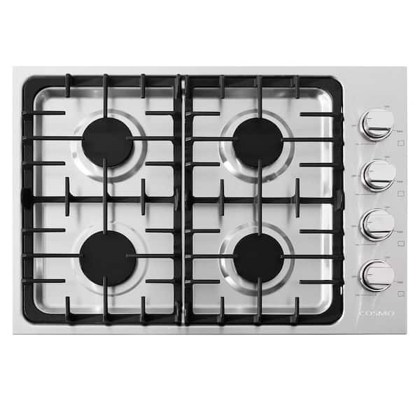 Cosmo 30 in. Gas Cooktop in Stainless Steel with 4 Italian Made Burners