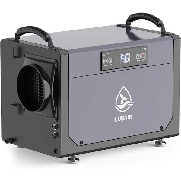 120 pt. 1700 sq. ft. Bucketless Commerial Dehumidifier in. Gray with Drain Hose for Industrial Place