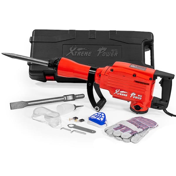 2200-Watt 24 in. Heavy-Duty Electric Jackhammer Demolition Hammer Concrete Breaker Tool Kit