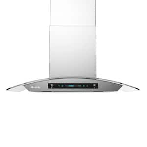 29.52 in. 780 CFM Ducted Wall Mount Range Hood in Stainless Steel and Glass With Gesture Sensing Control Function