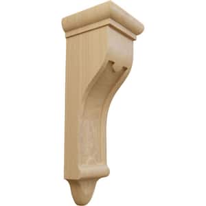 4 in. x 4 in. x 12 in. Cherry Arts and Crafts Corbel
