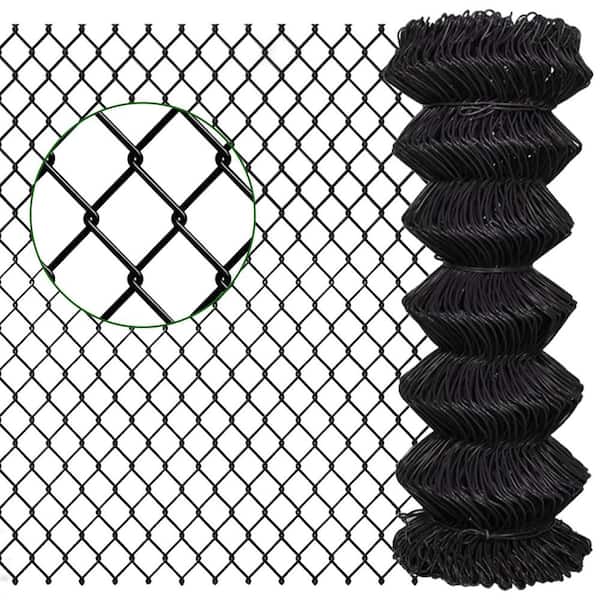 72 in. x 50 ft. 9-Gauge Reinforced Hot-Dip Galvanized Metal Chain Link Fabric Wire Mesh, Precision Welding