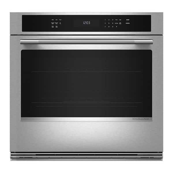30 in. Single Electric Wall Oven with Air Fry Mode in PrintShield Stainless