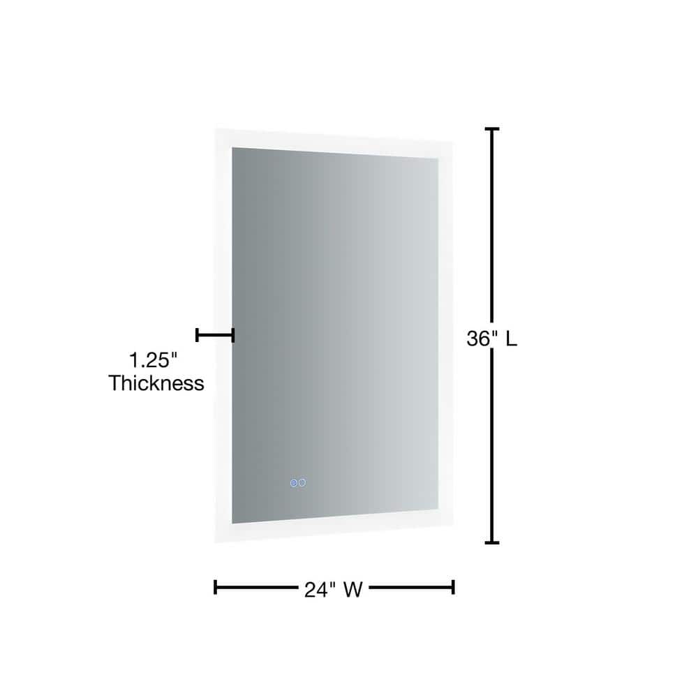 Angelo 36" x 24" Frameless LED Bathroom Vanity Mirror