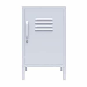 Cache 15 in. W Powder Blue Rectangle Metal Locker Style Living Room End Table