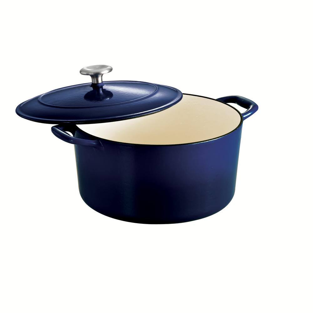 Enameled Cast Iron 6.5-Quart Red Dutch Oven with Lid