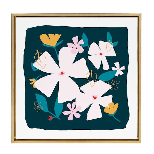 Kate and Laurel Sylvie Pattern Play 24 in. x 24 in. by Myriam Van Neste Framed Canvas Wall Art