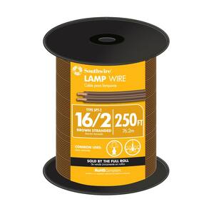 250 ft. 16/2 Brown Stranded CU SPT-2 Lamp Wire