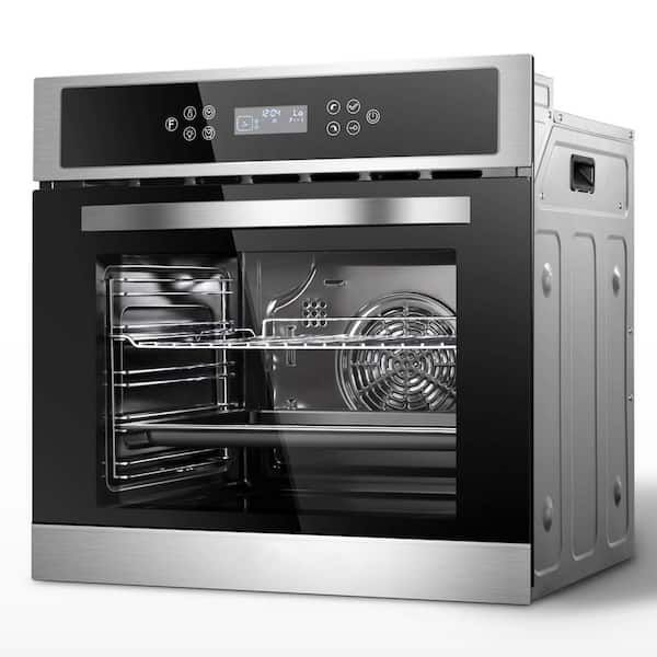 24 in. 2.5 cu. ft. Single Electric Wall Oven with 11 Functions in Stainless Steel