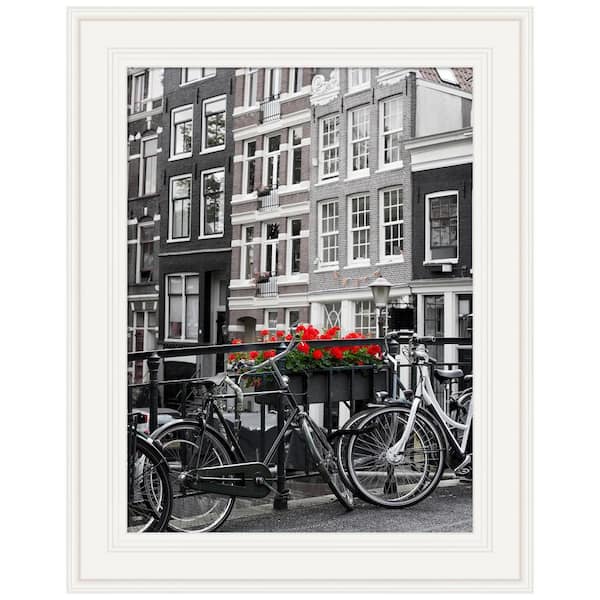 Amanti Art Opening Size 18 in. x 24 in. Ridge White Picture Frame