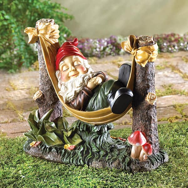 HOMESTYLES 14 in. H Fisherman Gnome Holding Fishing Pole Home and Garden  Gnome Statue 36410 - The Home Depot