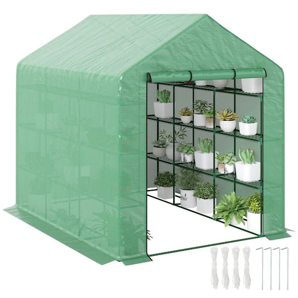 Outsunny 96 in. L x 70.75 in. W x 82.75 in. H Portable Water/UV