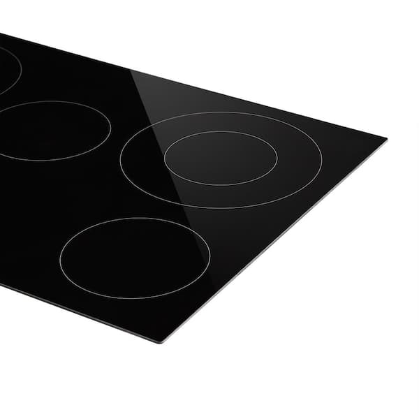 Empava 240V Flat Top Electric Stove 30-in 4 Elements Smooth Surface  (Radiant) Black Electric Cooktop in the Electric Cooktops department at