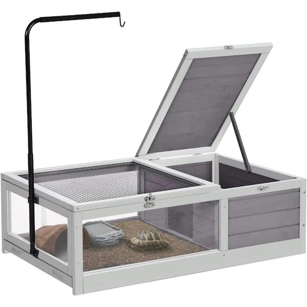 aivituvin Wooden Tortoise Habitat Reptile Cage