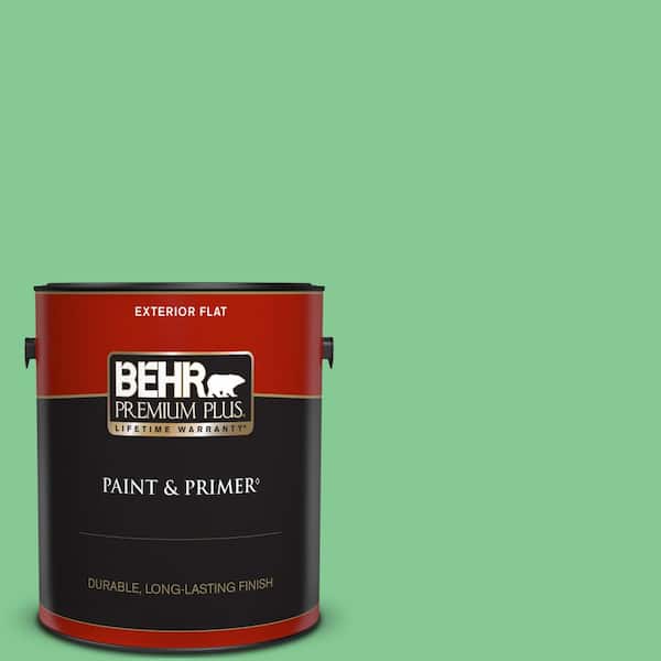 BEHR PREMIUM PLUS 1 gal. #P400-4 Good Luck Flat Exterior Paint & Primer