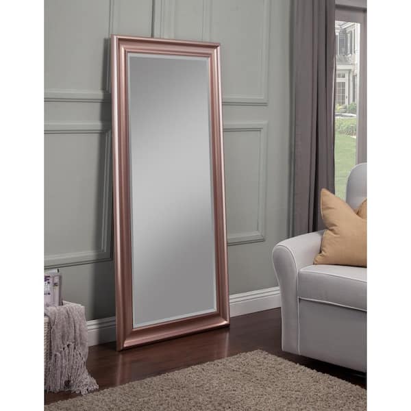 Martin Svensson Home Oversized Pink Glass Beveled Glass Full-Length Classic Mirror (65 in. H X 31 in. W)