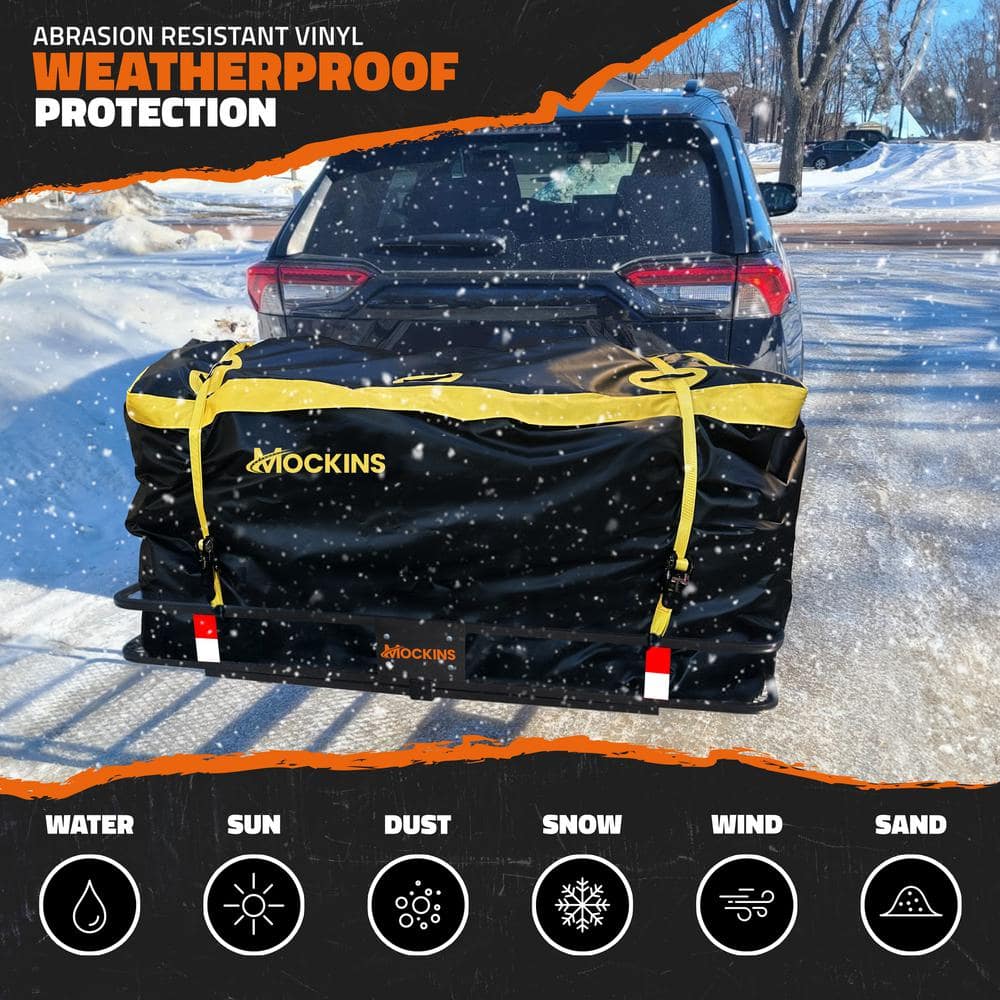 Mockins 20 Cu Ft Yellow and Black Waterproof Hitch Cargo Carrier Bag