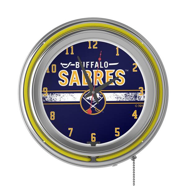 Buffalo Sabres Retro Lighted Wall Clock