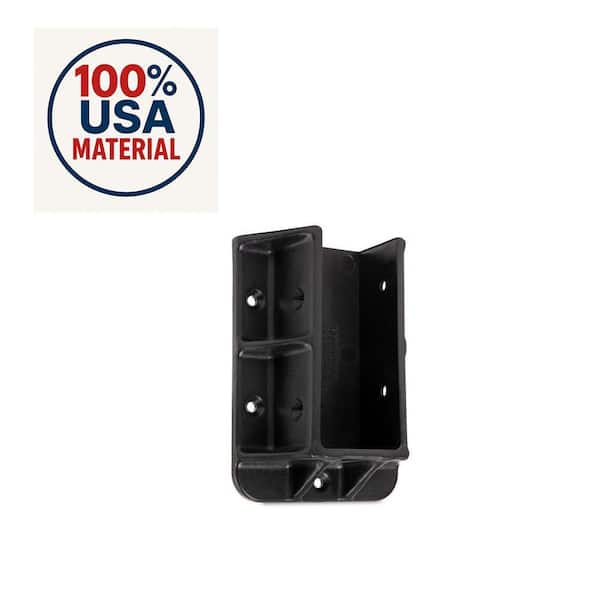 2 in. x 4 in. Sturdy Railing Hangers Fits Standard Railings, Reinforced Black Polypropylene (48-Pieces)