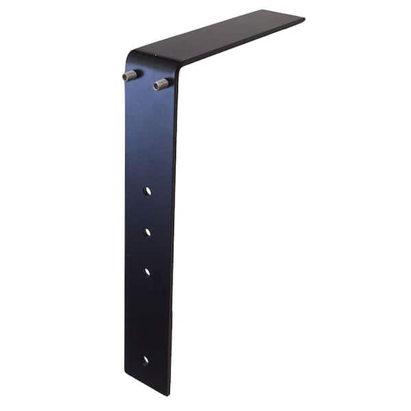 Hampton Bay 8 in. Black Steel Low Profile Adjustable Countertop Support Bracket