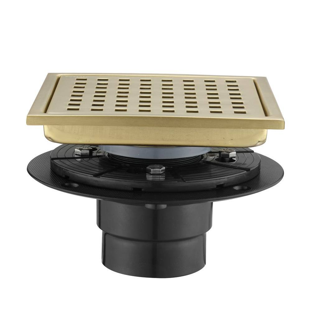 6 in. x 6 in. Stainless Steel Square Shower Floor Drain in Brushed Gold price history on PriceWatchPro