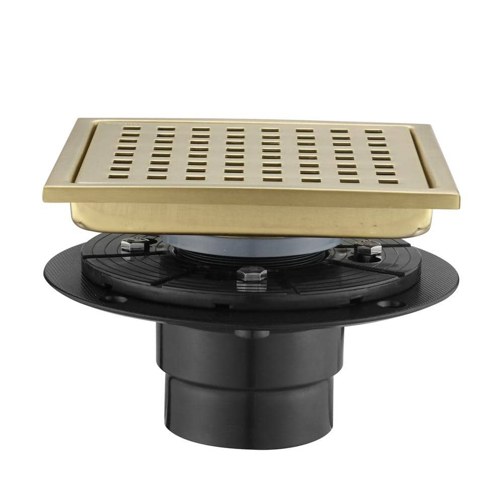 6 in. x 6 in. Stainless Steel Square Shower Floor Drain in Brushed Gold price history on PriceWatchPro